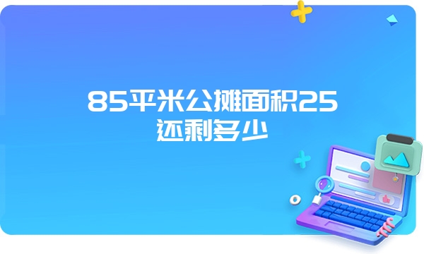 85平米公摊面积25还剩多少