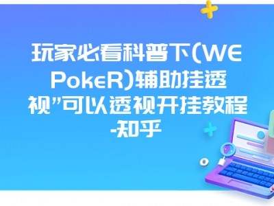 玩家必看科普下(WEPokeR)辅助挂透视”可以透视开挂教程-知乎