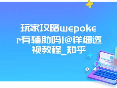 玩家攻略wepoker有辅助吗!@详细透视教程_知乎