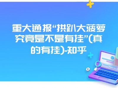 重大通报“拱趴大菠萝究竟是不是有挂”(真的有挂)-知乎