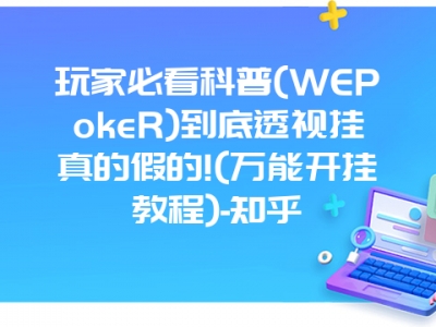 玩家必看科普(WEPokeR)到底透视挂真的假的!(万能开挂教程)-知乎